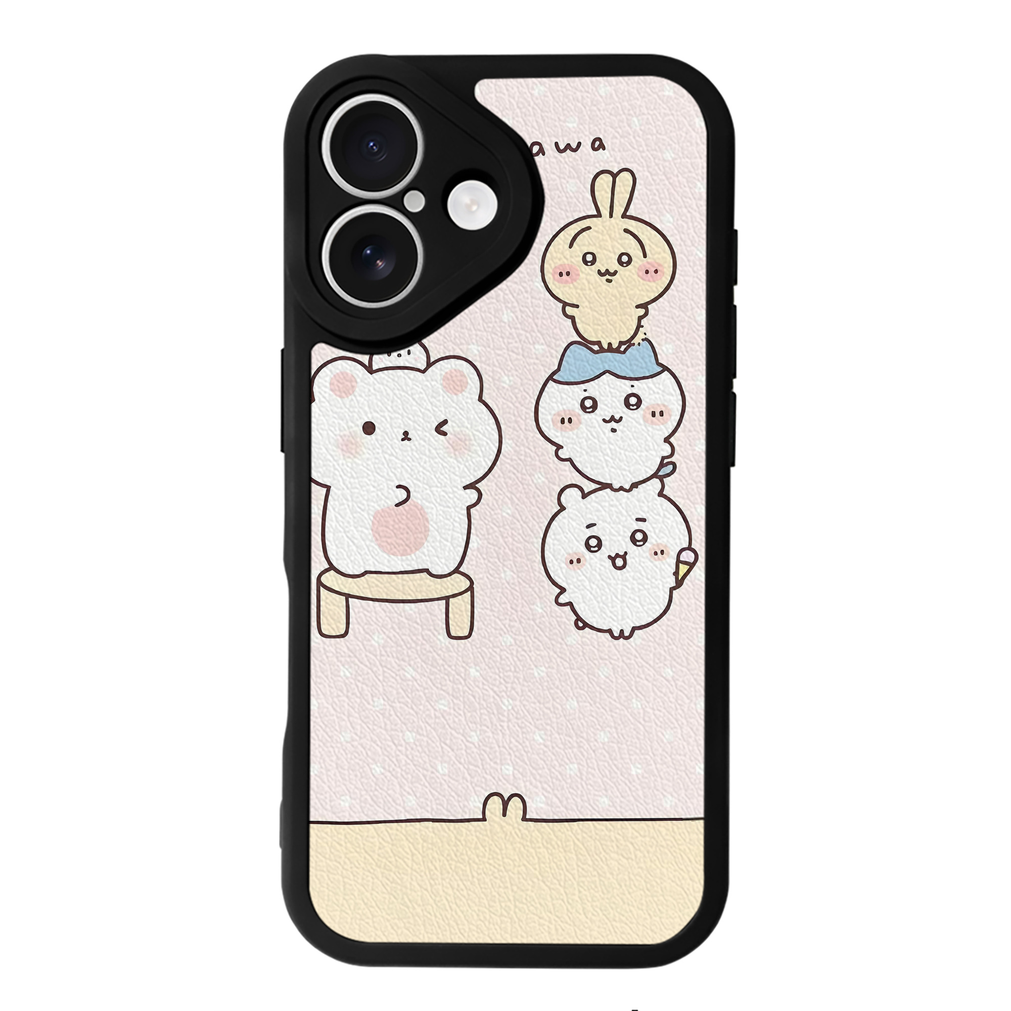 （画像用） ちいかわ Chii-kawa 【iPhone 16シリーズ対応】シリコンスマホケース（レザー調） 材質：シリコン